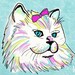 Persian Cat- Digital Download, pet, watercolor,ink, original, wall decor, Giclee print, custom orders, colorful, bright, blue eyes, pastel