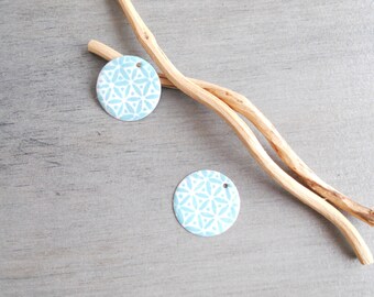 X 2 light turquoise and white sequins