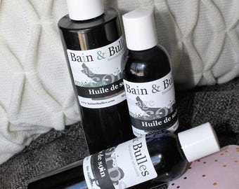 Huile de bain, soin, massage, hydratation, détente