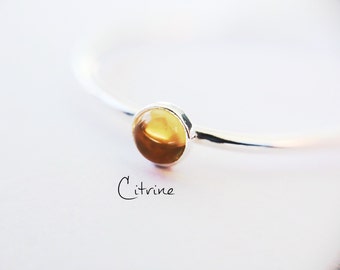 Citrine Stacking Ring, Citrine Ring, Natural Gemstone Ring, November Birthstone, Citrine, Gemstone Stacking Ring, Honey Gemstone, Gift