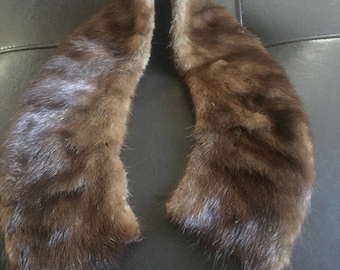 Vintage Mink Brown Fur Collar