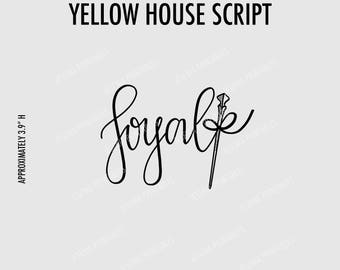 Yellow House Script Clipart