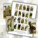 Antique Zoo Animals digital collage sheet 1x2 size 25 mm x 50 mm instant download printable