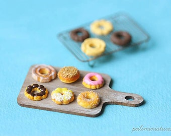 Dollhouse Miniature Food - Assorted Donuts - Miniature Donuts