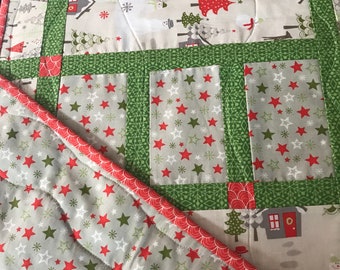 Nordic inspired hand quilted table tunner
