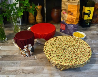 Waxed fabric - set of 3