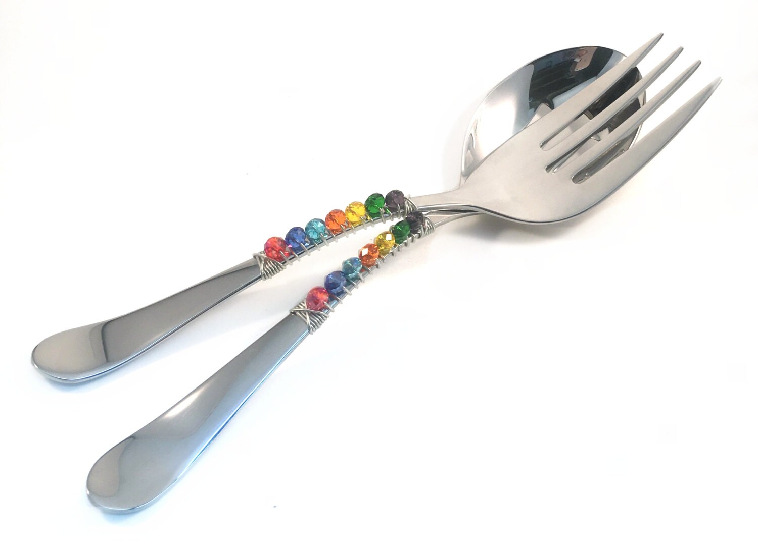 Wire Wrapped Salad Serving Set Salad Utensils Kitchen