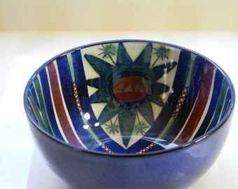 Royal Copenhagen FAJANCE Small Blue Bowl, Signed MJ, Marianne Johnson, 187/2196