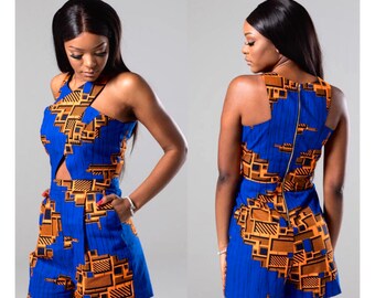 NADIA African print ankara romper, dashiki romper, Ankara romper, african print playsuit jumpsuit, dashiki romper for women, print romper