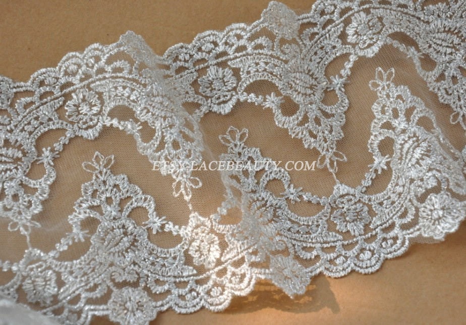 silver lace ribbon