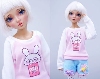 Slim MSD Minifee or SD BJD Sweater - Pocky Bunny