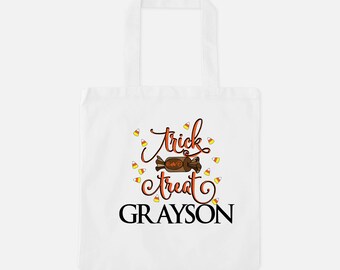 Trick or Treat Bag - Personalized Trick or Treat Bag - Personalized Halloween Bag - Name Halloween Bag - Halloween tote