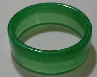 Handmade Two Tone Green Resin Bangle