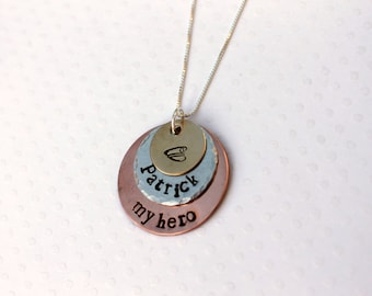 Police Necklace Police Wife Necklace Police Girlfriend My Hero Necklace Love My Police Officer