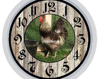 Chicken Hen Rooster Custom Made Wall Clock