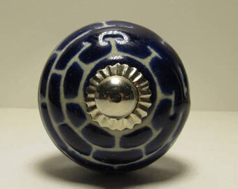 Blue and White Wine Bottle Stopper
