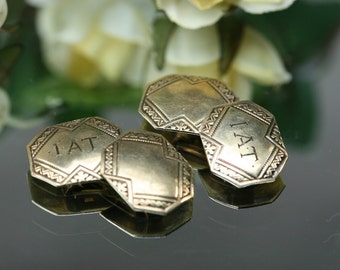 10k Antique Yellow Gold Cufflinks