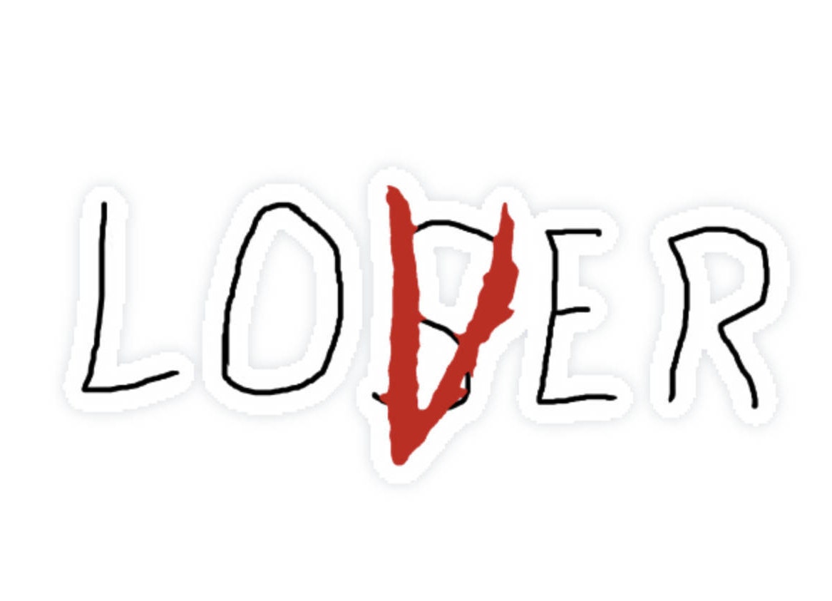 Stephen King's It Loser / Lover Stickers Halloween Clown