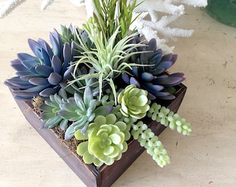 Succulent centerpiece, faux succulent plants, faux succulents, succulent wedding centerpiece, floral arrangement, home living