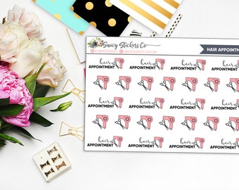 Hair Appointment Planner Stickers | for use with Erin Condren Lifeplanner™, Filofax, Personal, A5, Happy Planner