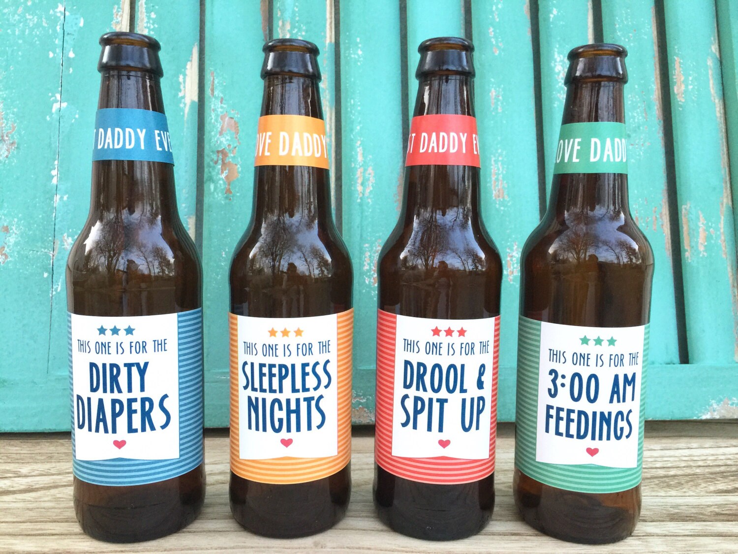 first time dad beer bottle labels gift for daddy first time