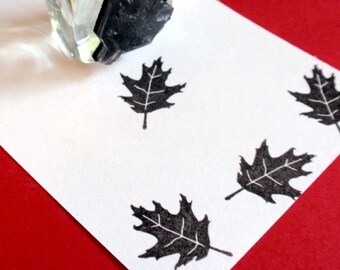 Oak Leaf Rubber Stamp Handmade rubber stamps by BlossomStamps