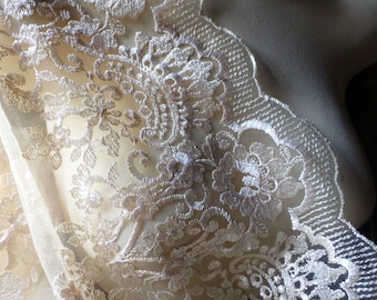 SALE GOLD Embroidered Lace Fabric for Bridal, Downton Abbey Gowns, BHLDN, Regency Costumes