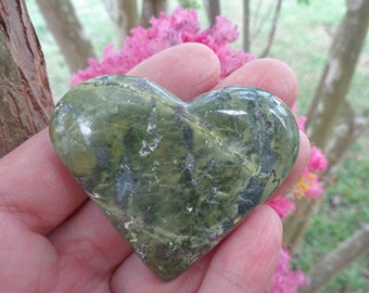 CLEARANCE - Green Serpentine Heart #2