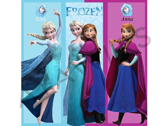 Digital Download Printable Bookmarks Frozen