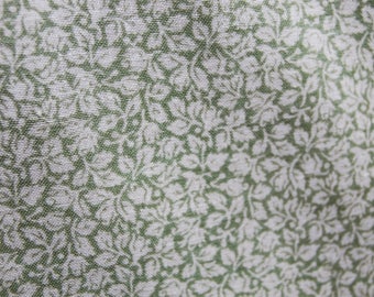Light Green Floral Fabric, Leaf Fabric, Light Green Leaf Fabric by the Yard
