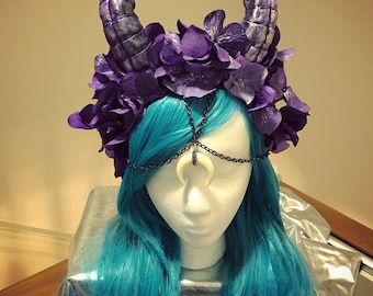 Purple Worbla Horns with Chains