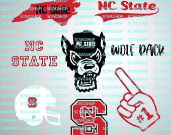 NC State SVG Cut File, Basketball, Wolf Pack, North Carolina, Fan, NC State, Bundle, Sports, Silhouette, svg, Cricut, Vector