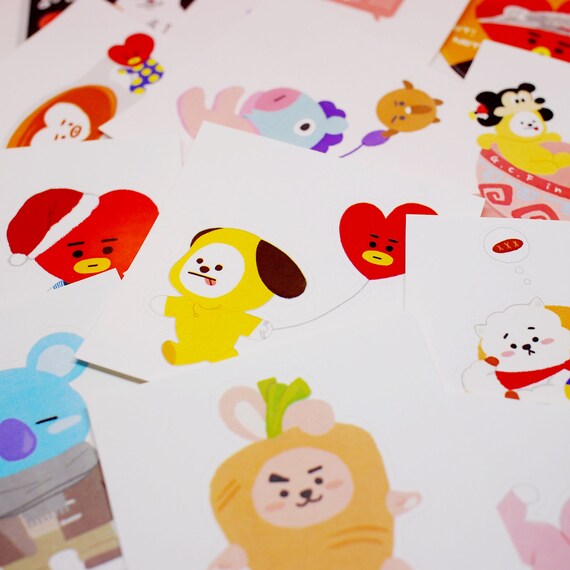 bts bt21 bt21 stickers set bts sticker bt21 stickers kpop