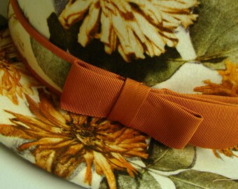 vintage 60s Lilly Daché DEBS fall day hat-wool felt-floral photo collage print