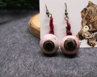 Brown Eyeball Earrings