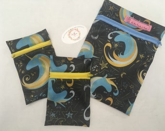 Sandwich bag and two snack bags