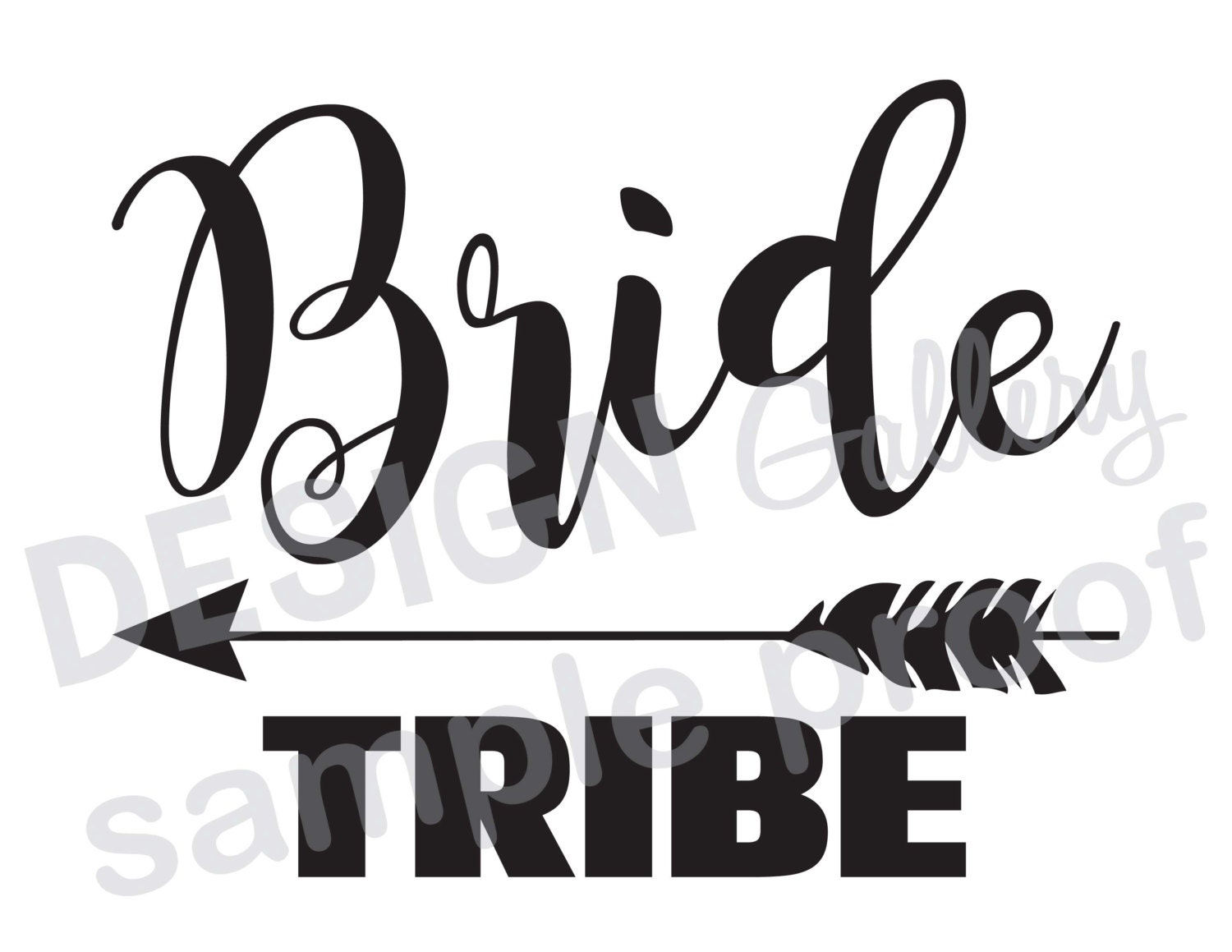 Download Bride Tribe Arrow JPG image & SVG DXF cut Printable