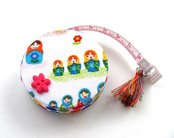 Tape Measure with Babushka Nesting Dolls Retractable Measuring Tape