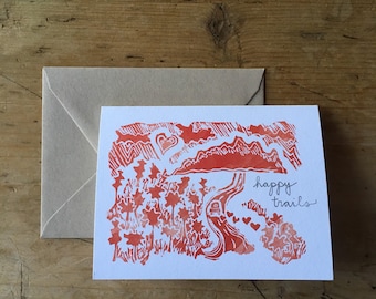 Happy trails greeting card