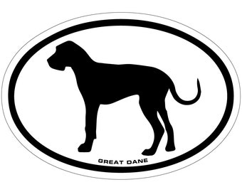 Great dane decal | Etsy