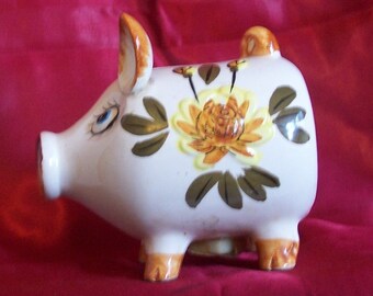 Piggy Bank Hand Painted