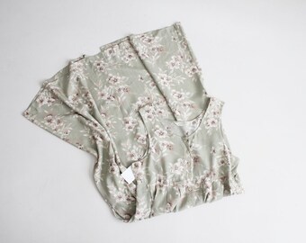 sage floral dress | 90s floral dress | floral maxi dress