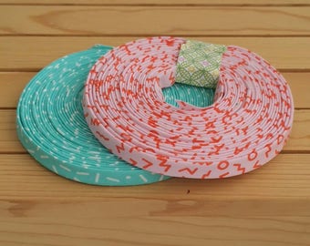 Cotton and steel Snap to grid 1/2" double fold bias tape binding, 3yd rolls, all sizes available by request