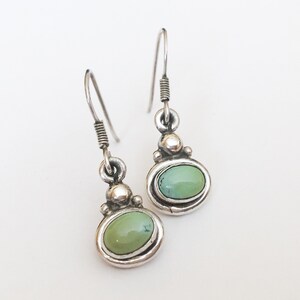 Vintage Turquoise Sterling Silver Dangle Earrings