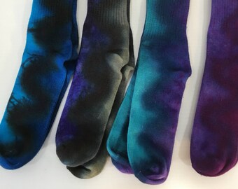 Tie dye bamboo socks.