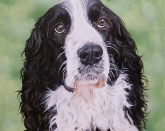 Custom Pet Portrait 6"x6", Oil on Gessobord from your photo by Cynthia Brassfield