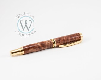 Jr. Gentleman II (10Kt) Rollerball with Redwood Burl