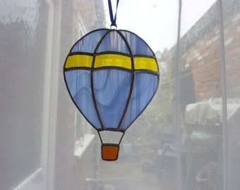 Stained glass hot air balloon suncatcher.