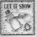Clear mini cling rubber stamp Christmas Snowman design