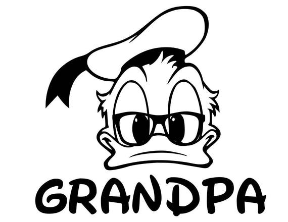 Grandpa Donald Duck and Grandma Daisy duck svg pdf png and